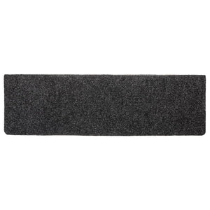 vidaXL Stair Mats Self-Adhesive 5 pcs. 65x21x4 cm Dark Gray Rectangular Edge