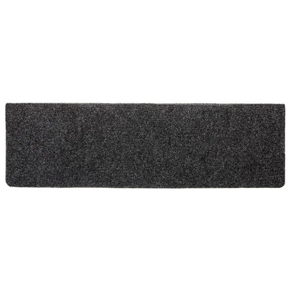 vidaXL Stair Mats Self-Adhesive 5 pcs. 65x21x4 cm Dark Gray Rectangular Edge