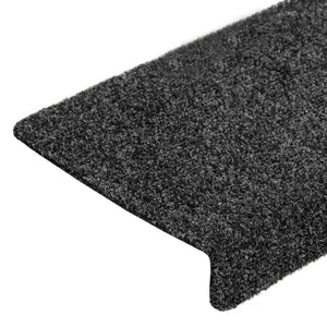 vidaXL Stair Mats Self-Adhesive 5 pcs. 65x21x4 cm Dark Gray Rectangular Edge