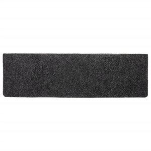 vidaXL Stair Mats Self-Adhesive 10 pcs 65x21x4 cm Dark Grey Rectangular Edge