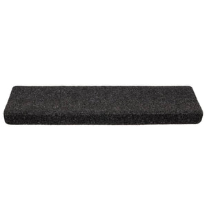 vidaXL Self-Adhesive Stair Mats 5 pcs. 65x21x4 cm Black Rectangular Edge