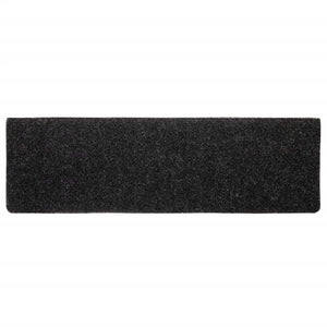vidaXL Self-Adhesive Stair Mats 5 pcs. 65x21x4 cm Black Rectangular Edge