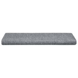 vidaXL Stair Mats Self-Adhesive 5 pcs 65x21x4 cm Light Grey Rectangular Edge
