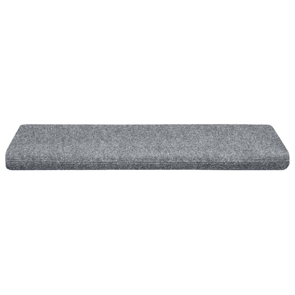 vidaXL Stair Mats Self-Adhesive 5 pcs 65x21x4 cm Light Grey Rectangular Edge