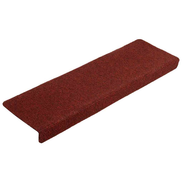 vidaXL Self-Adhesive Stair Mats 5 pcs. 65x21x4 cm Burgundy Rectangular Edge