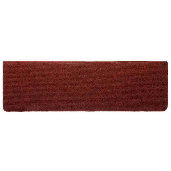 vidaXL Self-Adhesive Stair Mats 5 pcs. 65x21x4 cm Burgundy Rectangular Edge