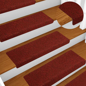 vidaXL Self-Adhesive Stair Mats 5 pcs. 65x21x4 cm Burgundy Rectangular Edge