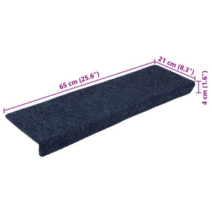 vidaXL Stair Mats Self-Adhesive 5 pcs. 65x21x4 cm Anthracite Rectangular Edge