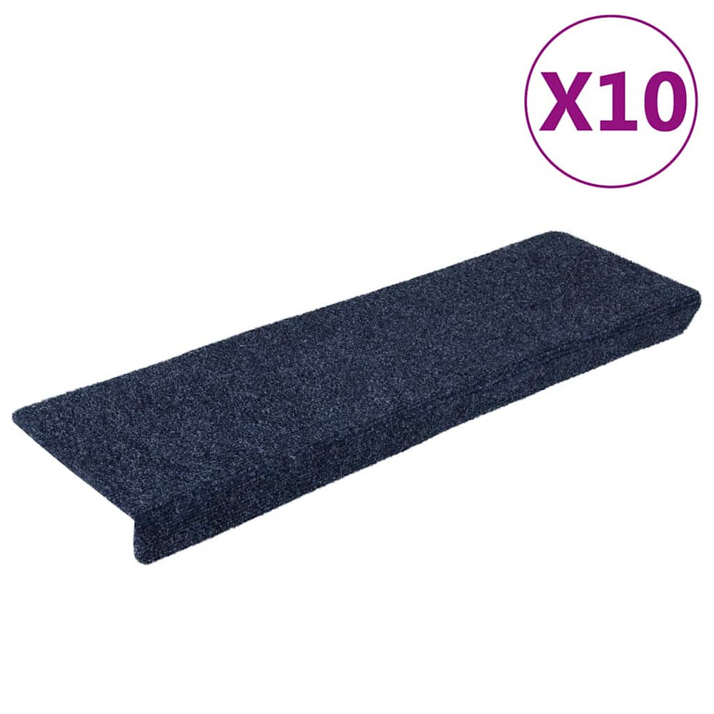 vidaXL Self-Adhesive Stair Mats 10 pcs 65x21x4 cm Anthracite Rectangular Edge
