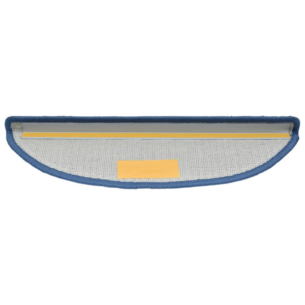 vidaXL Stair Mats 10 pcs. 56x17x3 cm Blue Semi-circular