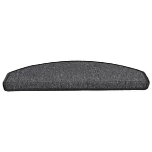 vidaXL Stair Mats 10 pcs. 65x24x4 cm Anthracite Semi-Circular Large