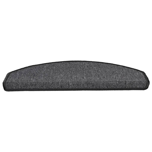 vidaXL Stair Mats 10 pcs. 65x24x4 cm Anthracite Semi-Circular Large