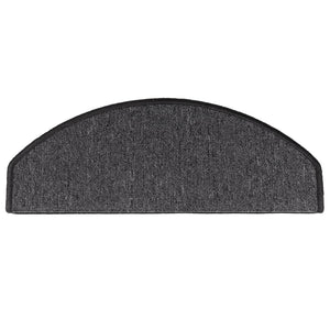 vidaXL Stair Mats 10 pcs. 65x24x4 cm Anthracite Semi-Circular Large