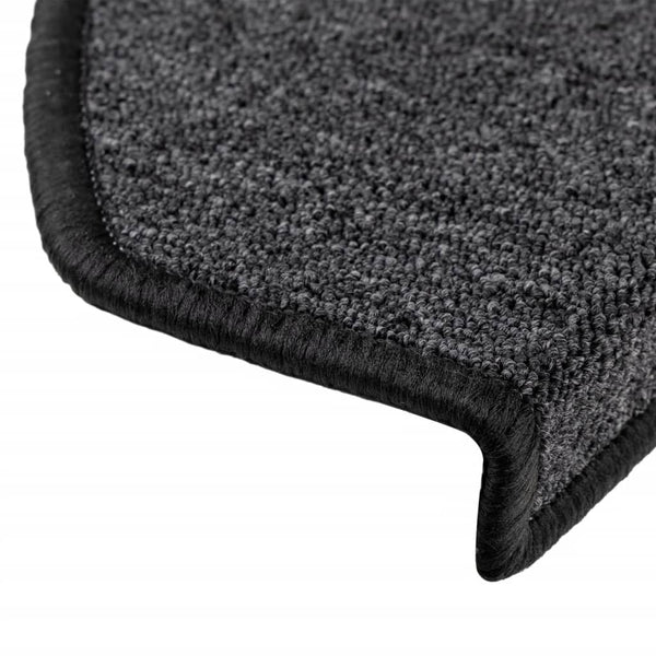 vidaXL Stair Mats 10 pcs. 65x24x4 cm Anthracite Semi-Circular Large