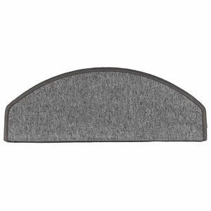 vidaXL Stair Mats 10 pcs. 65x24x4 cm Dark Grey Semi-Circular Large