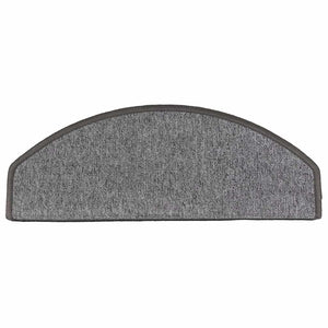 vidaXL Stair Mats 10 pcs. 65x24x4 cm Dark Grey Semi-Circular Large