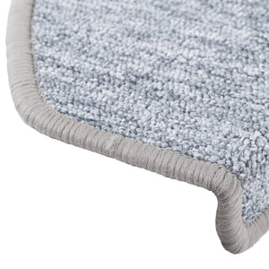 vidaXL Stair Mats 10 pcs. 65x24x4 cm Light Grey Semi-Circular Large
