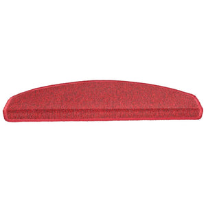 vidaXL Stair Mats 10 pcs. 65x24x4 cm Red Half Round Large