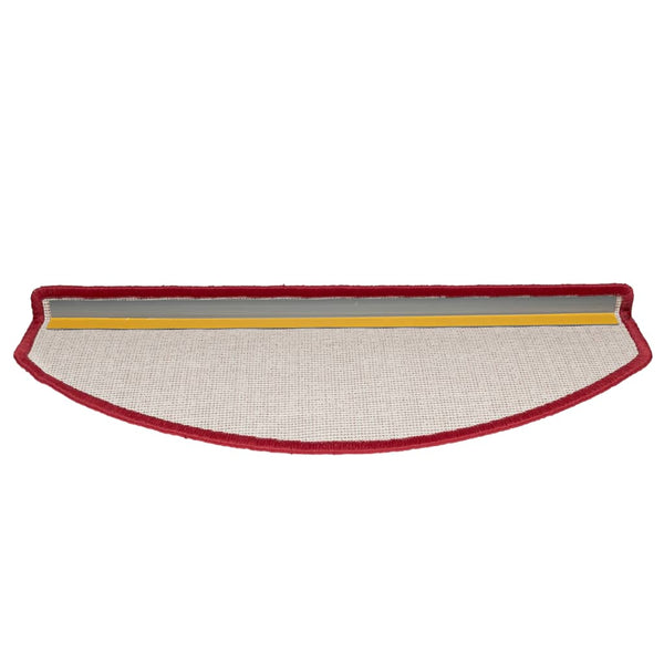 vidaXL Stair Mats 10 pcs. 65x24x4 cm Red Half Round Large