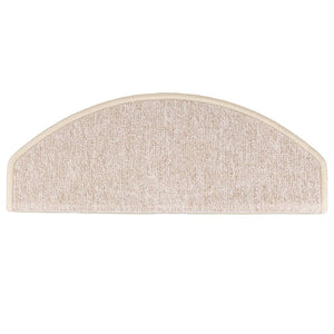 vidaXL Stair Mats 10 pcs. 65x24x4 cm Taupe Semi-circular Large