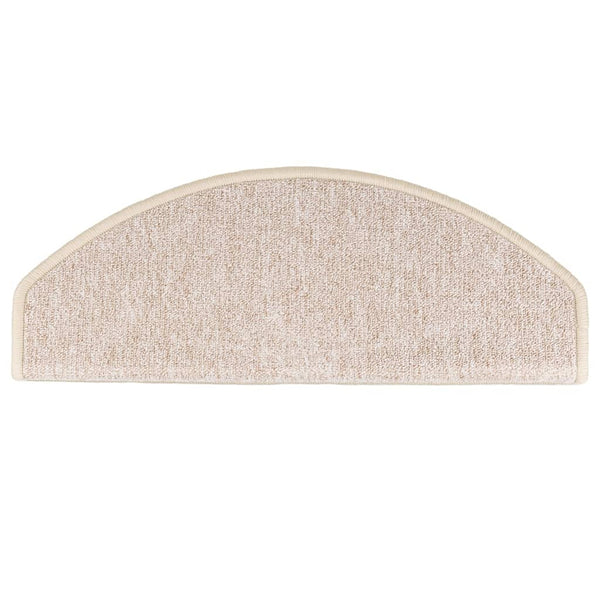 vidaXL Stair Mats 10 pcs. 65x24x4 cm Taupe Semi-circular Large
