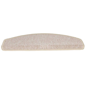 vidaXL Stair Mats 10 pcs. 65x24x4 cm Taupe Semi-circular Large
