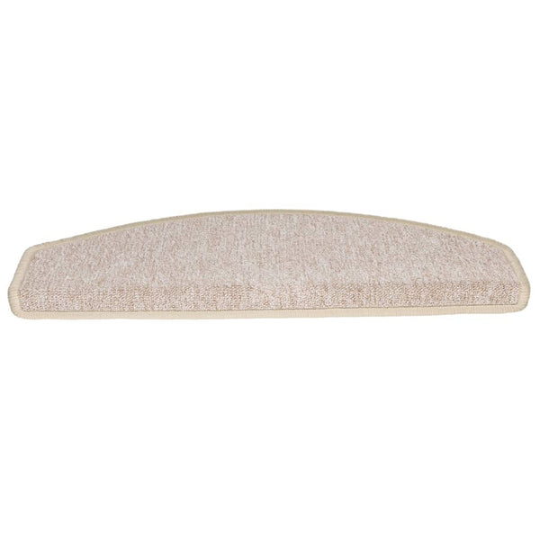 vidaXL Stair Mats 10 pcs. 65x24x4 cm Taupe Semi-circular Large