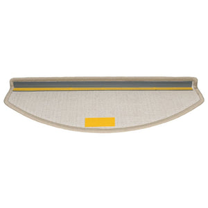 vidaXL Stair Mats 10 pcs. 65x24x4 cm Taupe Semi-circular Large