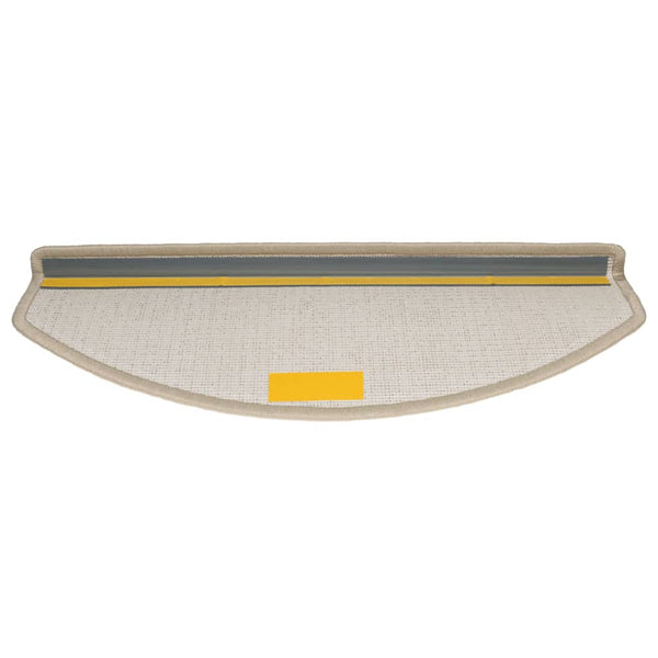 vidaXL Stair Mats 10 pcs. 65x24x4 cm Taupe Semi-circular Large