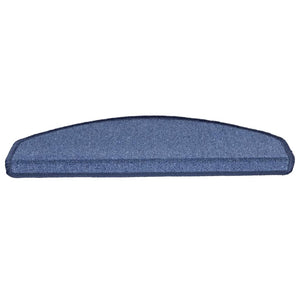 vidaXL Stair Mats 10 pcs. 65x24x4 cm Blue Semi-circular Large