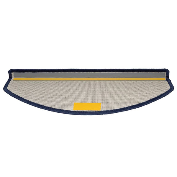 vidaXL Stair Mats 10 pcs. 65x24x4 cm Blue Semi-circular Large