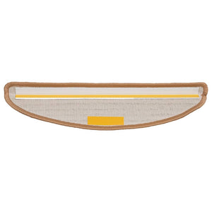 vidaXL Stair Mats 10 pcs. 56x17x3 cm Beige Semi-Circular