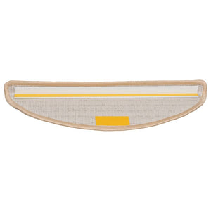 vidaXL Stair Mats 10 pcs. 56x17x3 cm Cream Half Round