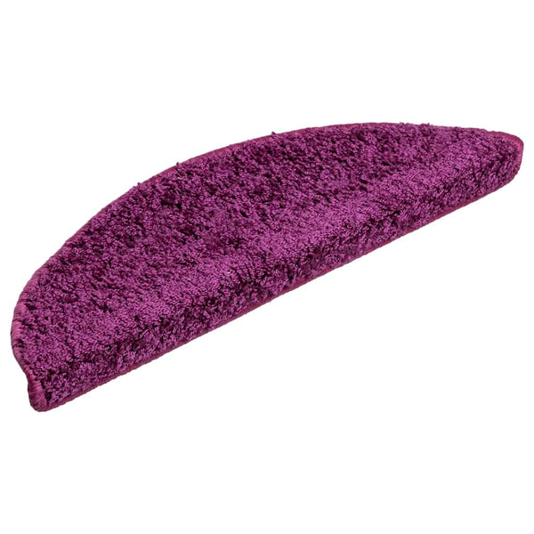 vidaXL Step Mats 10 pcs 56x17x3 cm Purple Semi-circular