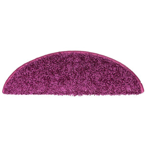 vidaXL Step Mats 10 pcs 56x17x3 cm Purple Semi-circular