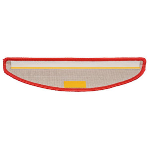 vidaXL Stair Mats 10 pcs. 56x17x3 cm Red Half Round