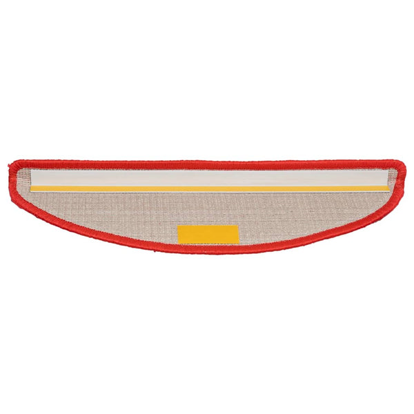 vidaXL Stair Mats 10 pcs. 56x17x3 cm Red Half Round