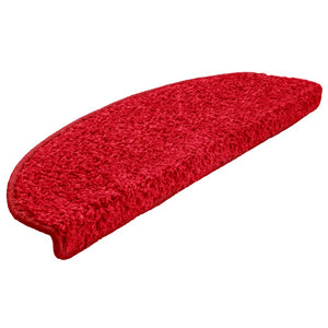 vidaXL Stair Mats 10 pcs. 65x21x4 cm Red Semi-Circular Large
