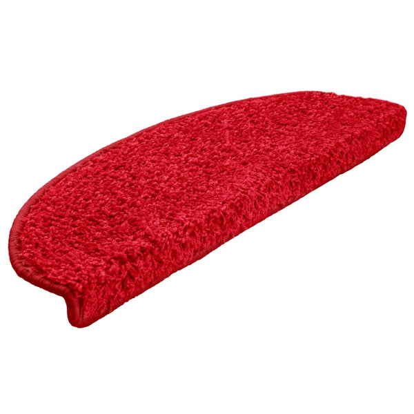 vidaXL Stair Mats 10 pcs. 65x21x4 cm Red Semi-Circular Large