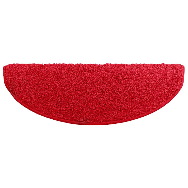 vidaXL Stair Mats 10 pcs. 65x21x4 cm Red Semi-Circular Large