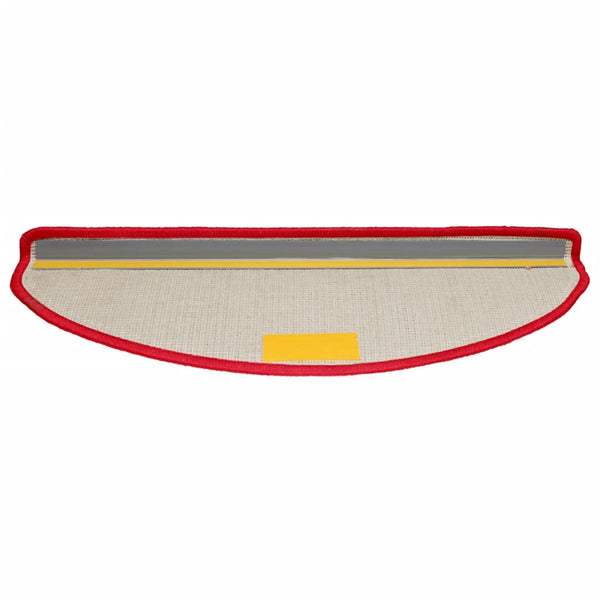 vidaXL Stair Mats 10 pcs. 65x21x4 cm Red Semi-Circular Large
