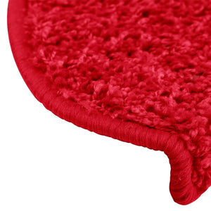 vidaXL Stair Mats 10 pcs. 65x21x4 cm Red Semi-Circular Large