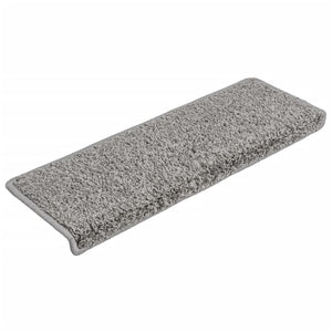 vidaXL Stair Mats 10 pcs. 65x21x4 cm Grey Rectangular Edge