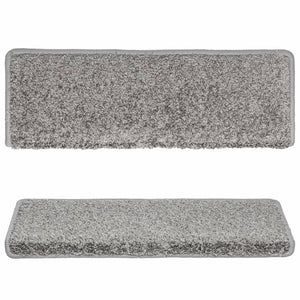 vidaXL Stair Mats 10 pcs. 65x21x4 cm Grey Rectangular Edge