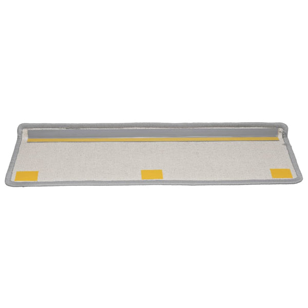 vidaXL Stair Mats 10 pcs. 65x21x4 cm Grey Rectangular Edge