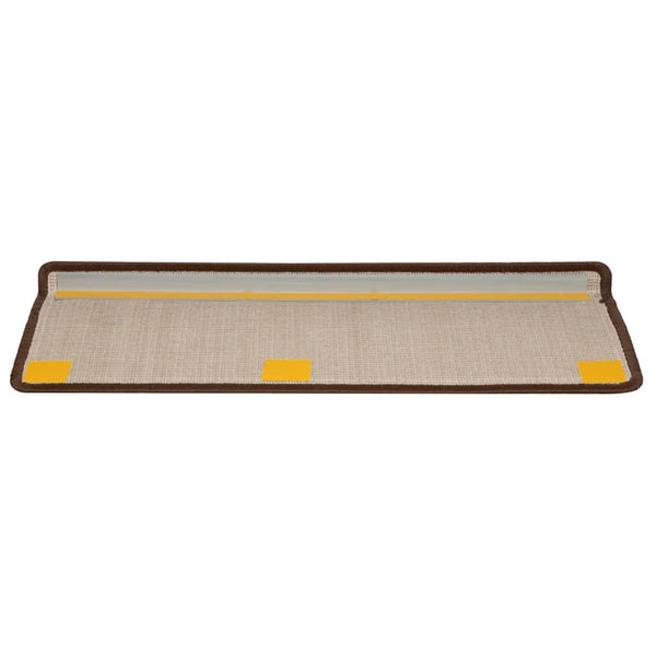vidaXL Stair Mats 10 pcs. 65x21x4 cm Brown Rectangular Edge