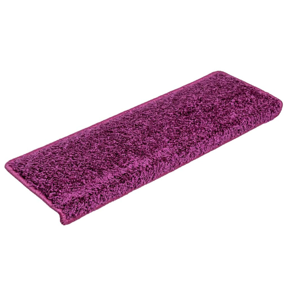 vidaXL Stair Mats 10 pcs. 65x21x4 cm Violet Rectangular Edge