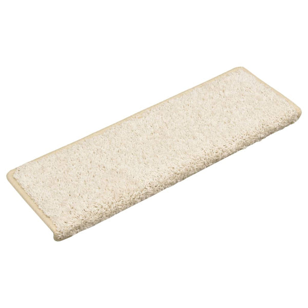 vidaXL Stair Mats 10 pcs. 65x21x4 cm White Rectangular Edge