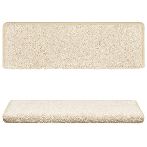 vidaXL Stair Mats 10 pcs. 65x21x4 cm White Rectangular Edge