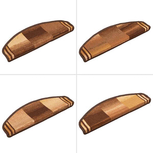vidaXL Stair Mats Self-Adhesive 10 pcs 65x21x4 cm Brown